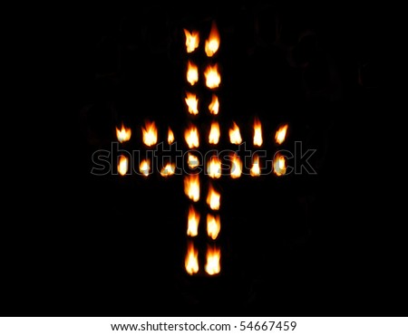 Flame pattern makes up isolated on black background