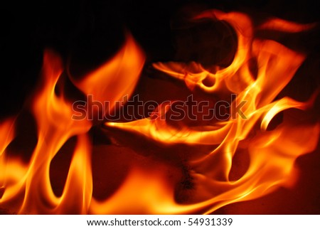Fire isolated on black background, the more inflammatory material flame pictures in my home page