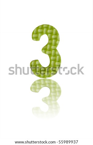 Arabic numerals on a white background isolated