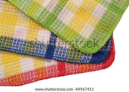 Fiber cloth on a white background isolated