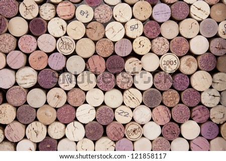 Corks Background pattern of wine bottles corks