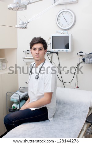 Young doctor at ER