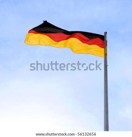 German flag in wind