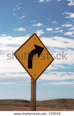 Right turn sign.