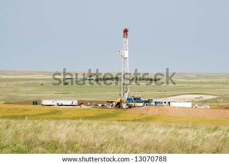 Oil drilling rig in the Texas Panhandle