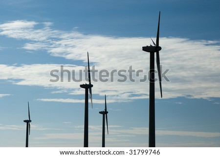 wind turbines on a wind farm in Texas