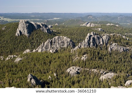 view of the Black Hills from the Harney Peak Trail
