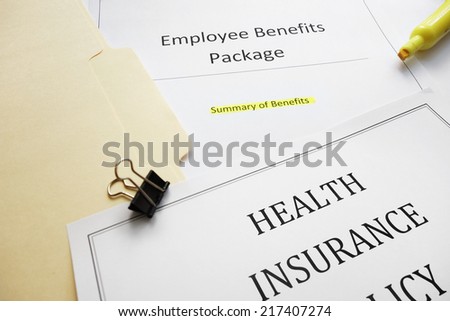 Employee Benefits package and health insurance document
