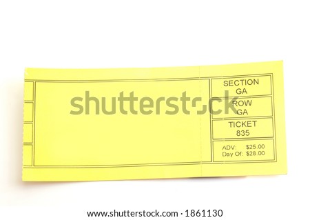 blank check stub. photo : lank ticket stub