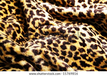 closeup of a leopard pattern fabric