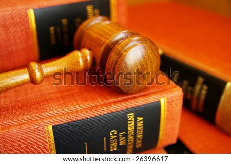 judges gavel on a pile of law books