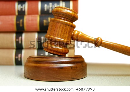 judges court gavel and stacked law books