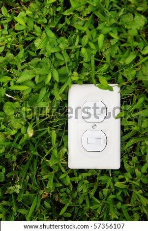 plain light switch over green grass
