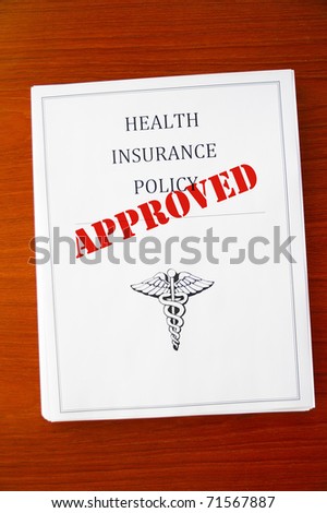 a health insurance policy, wth \