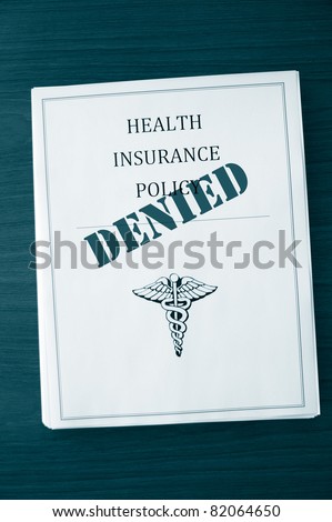 a health insurance policy, with \