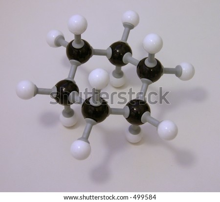 Cyclohexane molecular model