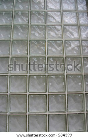 Glass cube wall, forming a grid