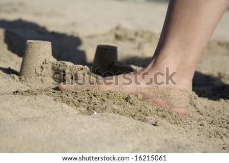 crushed sand castle