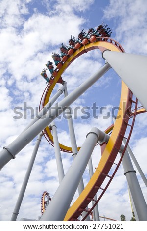 BUENA PARK, CA - DECEMBER 12:  The \'Silver Bullet\' ride at Knott\'s Berry Farm on December 12, 2008, in Buena Park, CA.  Knott\'s is reportedly America\'s oldest theme park.