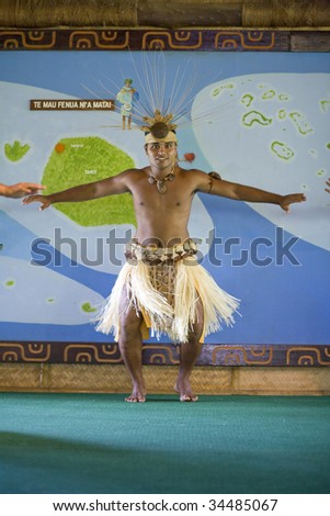 LA\'IE, HI - JULY 26: Tahitian student performs a cultural dance in the Polynesian Cultural Center (PCC) July 26, 2008 in La\'ie, HI. The PCC is Hawai\'i top paid attraction, and supports BYU students.