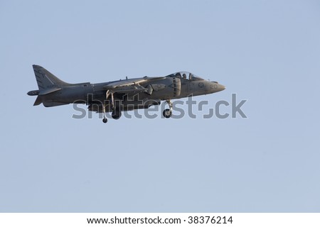 SAN DIEGO, CA - OCTOBER 3: A U.S. Marine AV-8B Harrier II \