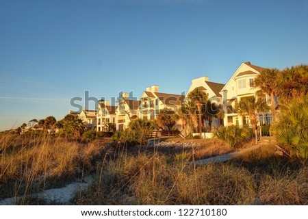 Several luxury Atlantic Ocean beach houses in Hilton Head, SC.