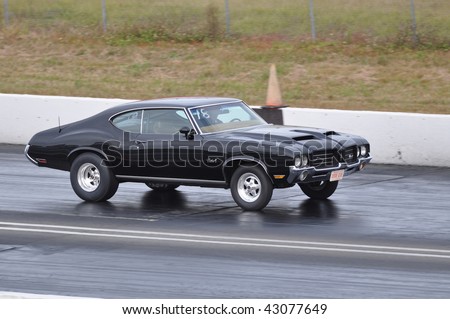 stock photo GAINESVILLE FL DECEMBER 6 A black Olds Cutlass at the