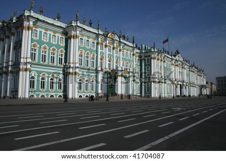 The view of Hermitage Museum (Winter Palace) in St.Petersburg, Russia