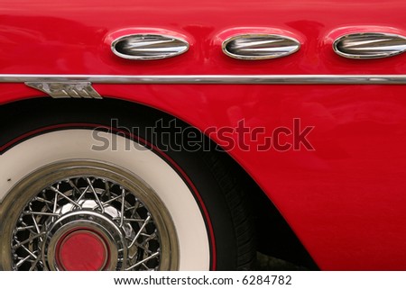 Detail of a Classic 1950s Auto