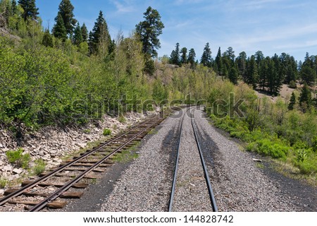 Narrow gauge railroad tracks, Sublette, Colorado