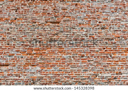 Rough, colorful brick wall, Stillwater, Minnesota