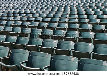 Empty seats in an outdoor amphitheater