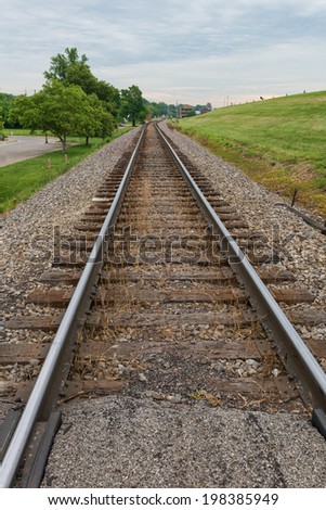 Rail line on a ridge, New Albany, Indiana