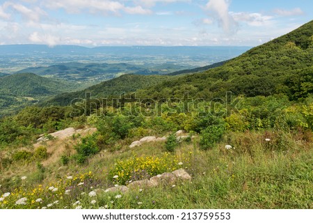 Mountain Vista from Timber Hollow Overlook, Skyline Drive, Shenandoah National Park, Virginia