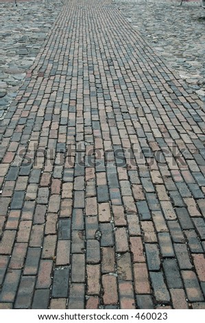 Brick walkway, River Street, Savannah, Georgia
