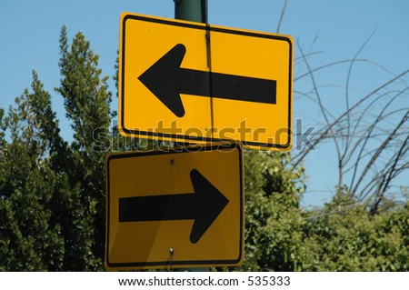 Left & Right Arrow signs