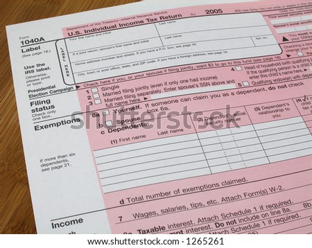 Income tax form 1040
