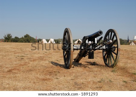 Six pound cannon, Civil War reenactment, Clements, California