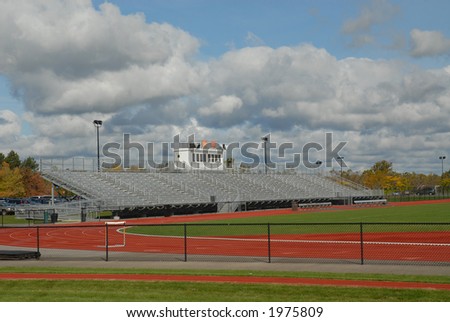 College running track & bleachers, Rochester, New York