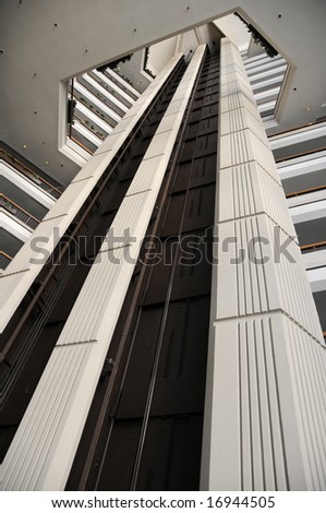 Hotel atrium and elevator shaft, Atlanta, Georgia