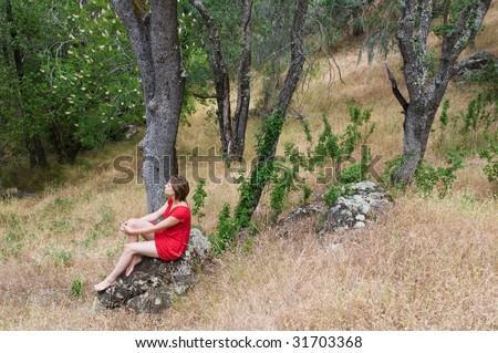 Woman In Woods