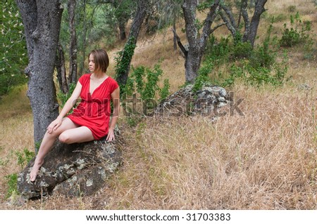 Woman In Woods