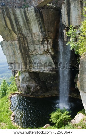 High mountain waterfall & pool, Lookout Mountain, Georgia