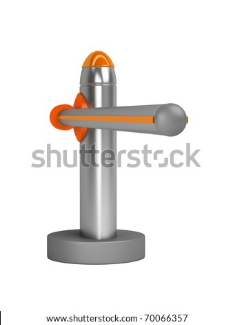Barrier gate isolated on a white background