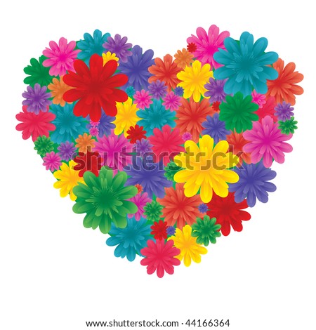 Love Heart Pictures. stock vector : Love heart made