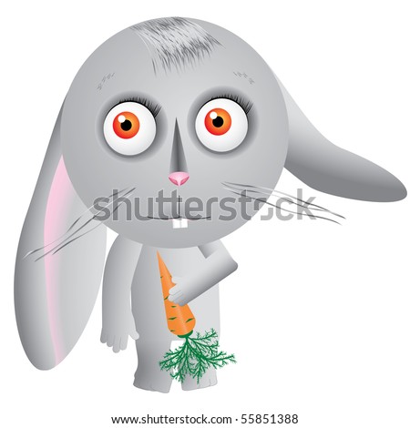 cartoon carrot characters. cartoon carrot with face. stock vector : Little cartoon