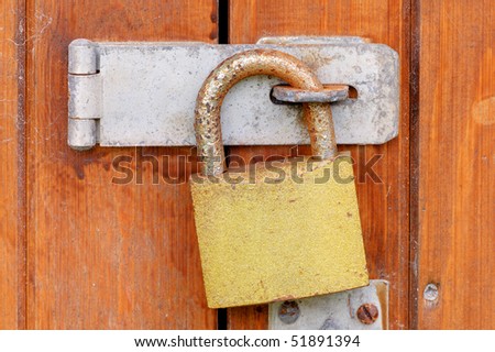 An old, strong padlock