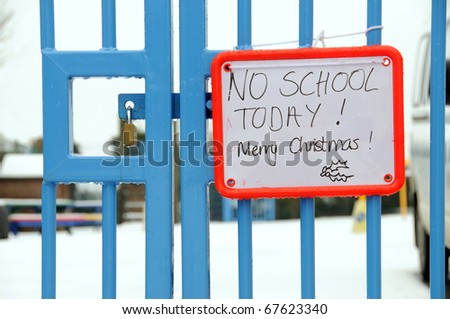 British school closed due to snow