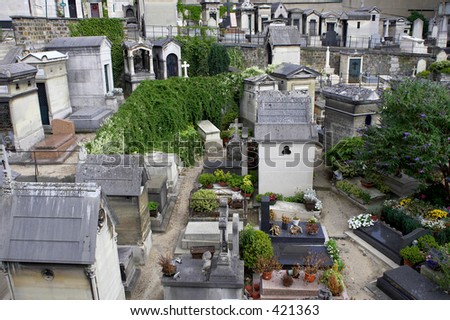 stock photo City graveyard montmartre paris france