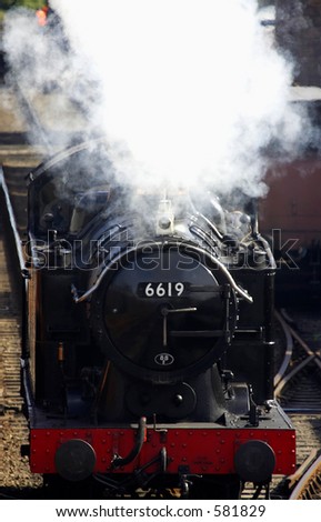 Steam train 6619, severn valley railway, bewdley, uk